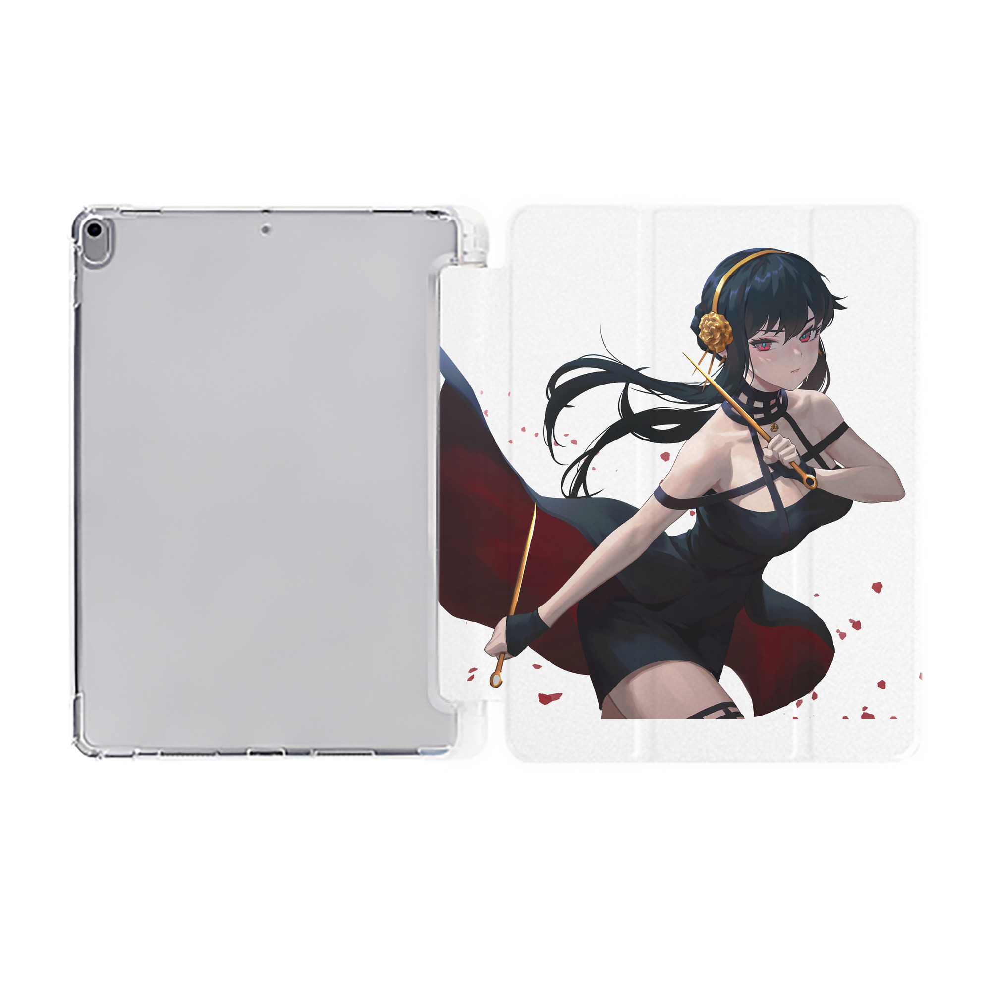 （画像用） SPY×FAMILY间谍家家酒 IPad ケース ペン収納付き 三つ折りスタンド PUレザー×シリコン 対応機種9.5/10.5/10.9インチ